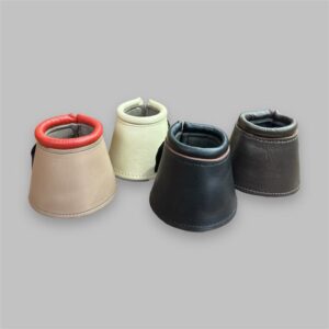 CLOCHE EM VAQUETA PHCL001 - marrom claro c/ vermelho